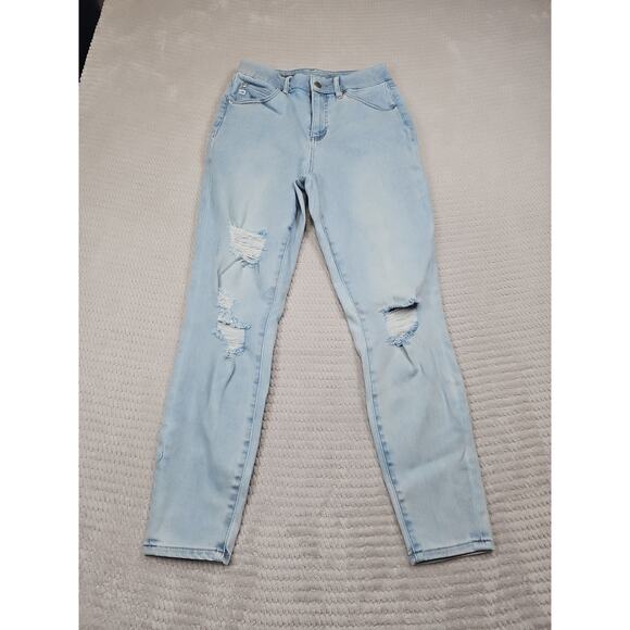For Luv Of Denim Jeans Womens 4 The Luv Skinny Hight Rise Light Wash Stretch - Picture 1 of 9